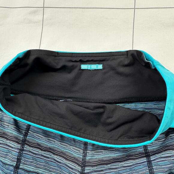 Lululemon Leggings Womens 4 Blue Pace Rival Space Dye Twist Cropped Gym Run Yoga - Picture 5 of 10